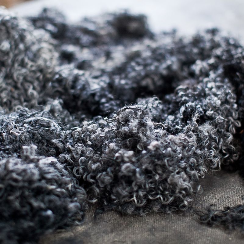 Close up image of Gotland wool